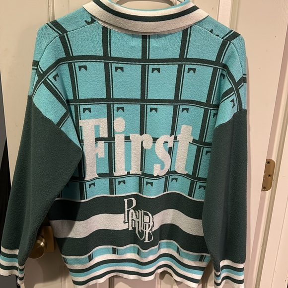 RHUDE COTTON KNIT CARDIGAN SWEATER - Picture 2 of 4